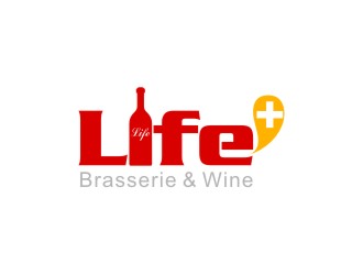 林思源的life+西餐紅酒廊logo設(shè)計