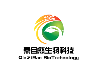 黃安悅的秦自然生物科技 QinＺiRan BioTechnologylogo設(shè)計(jì)