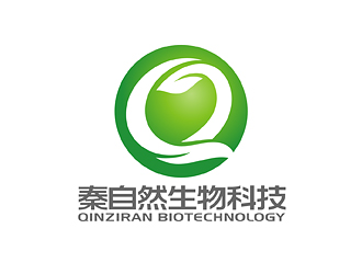 王云飛的秦自然生物科技 QinＺiRan BioTechnologylogo設(shè)計