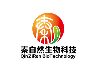 何錦江的秦自然生物科技 QinＺiRan BioTechnologylogo設(shè)計(jì)