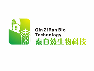 AR科技核心～雪狐設(shè)計的秦自然生物科技 QinＺiRan BioTechnologylogo設(shè)計