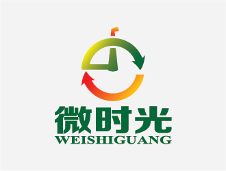 設計用的微時光果汁飲料店logo設計