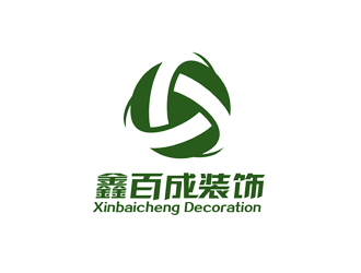 譚家強的鑫百成裝飾logo設計