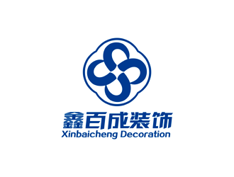 譚家強的鑫百成裝飾logo設計