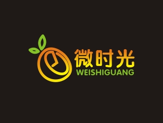 曾翼的微時光果汁飲料店logo設計