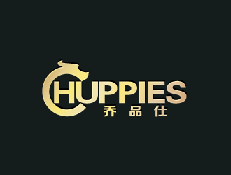 周金進(jìn)的英文:chuppies 中文：?jiǎn)唐肥薼ogo設(shè)計(jì)