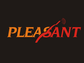 楊占斌的pleasant 吉它 小提琴 樂器 英文字體logo設計logo設計