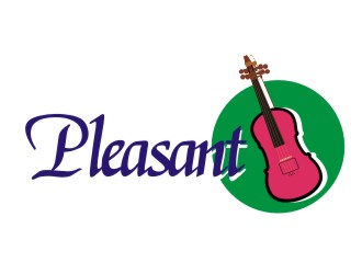 張軍代的pleasant 吉它 小提琴 樂器 英文字體logo設計logo設計