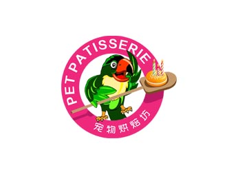 郭慶忠的Pet Patisserie 蛋糕店logo設(shè)計