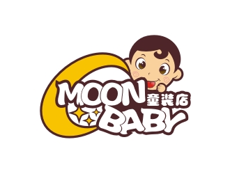 何嘉健的MOON BABY童裝店logo設計