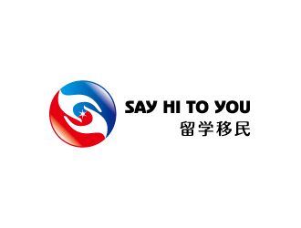 楊劍的SAY HI TO YOU 留學(xué)移民logo設(shè)計