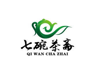 周金進的七碗茶齋茶館logo設計