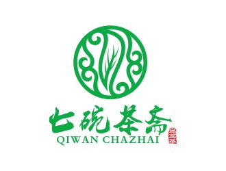 何嘉健的七碗茶齋茶館logo設計