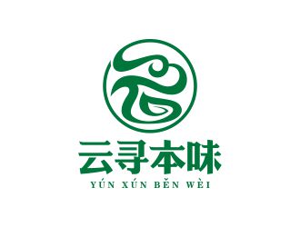 何嘉健的云尋本味祥云字體logologo設(shè)計