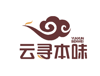 楊占斌的云尋本味祥云字體logologo設(shè)計