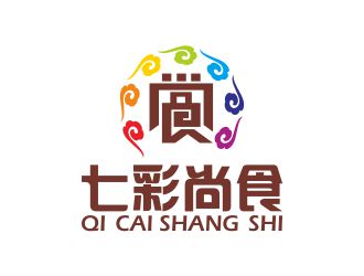 何嘉健的七彩尚食logo設(shè)計