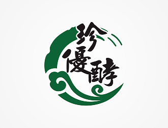 鐘華的珍優(yōu)酵果汁飲料品牌logologo設計