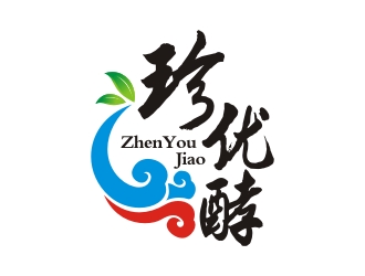 曾翼的珍優(yōu)酵果汁飲料品牌logologo設(shè)計