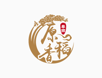 于蓁的粵西原稻香生態(tài)大米logo設(shè)計(jì)