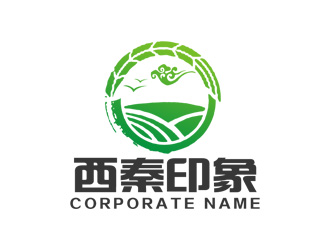 朱兵的西秦印象小吃店鋪logologo設計