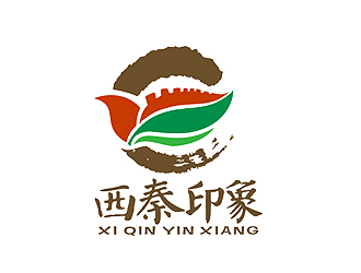 盛銘的西秦印象小吃店鋪logologo設計