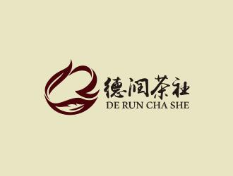 黃安悅的德潤茶社茶館logo設(shè)計