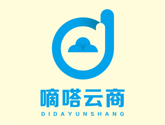 趙鵬 v的嘀嗒云商云元素logologo設(shè)計(jì)