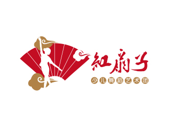 勇炎的紅扇子少兒舞蹈藝術(shù)團(tuán)logo設(shè)計