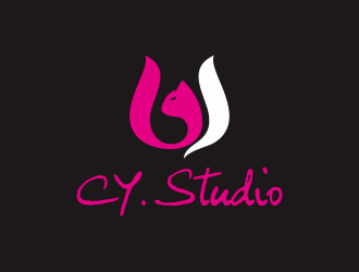 何嘉健的CY.Studio 永生花店logo設(shè)計