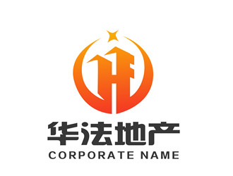 張青革的華法地產(chǎn) HUAFA Real Estate   法國投資，置業(yè)，安家一站式服務(wù)平臺(tái)logo設(shè)計(jì)