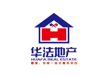 李賀的華法地產(chǎn) HUAFA Real Estate   法國投資，置業(yè)，安家一站式服務(wù)平臺(tái)logo設(shè)計(jì)