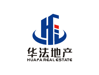 梁俊的華法地產(chǎn) HUAFA Real Estate   法國(guó)投資，置業(yè)，安家一站式服務(wù)平臺(tái)logo設(shè)計(jì)