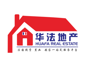 劉彩云的華法地產(chǎn) HUAFA Real Estate   法國(guó)投資，置業(yè)，安家一站式服務(wù)平臺(tái)logo設(shè)計(jì)