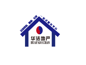 劉歡的華法地產(chǎn) HUAFA Real Estate   法國投資，置業(yè)，安家一站式服務(wù)平臺(tái)logo設(shè)計(jì)