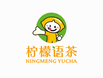 梁俊的奶茶店logo（檸檬語茶）logo設計