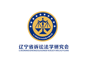 吳曉偉的遼寧省訴訟法學(xué)研究會會徽對稱LOGOlogo設(shè)計