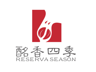 劉彩云的進口紅酒代理商logo - 酩香四季logo設計