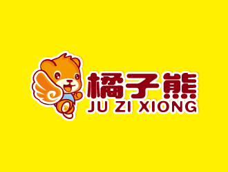 周金進的橘子熊食品卡通logo設計logo設計