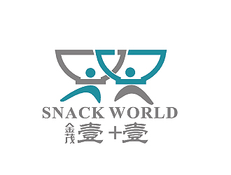 盛銘的華人快餐廳logo 金茂·壹+壹 Snack Worldlogo設(shè)計