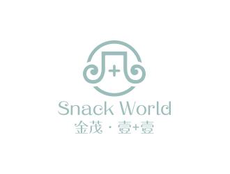 孫金澤的華人快餐廳logo 金茂·壹+壹 Snack Worldlogo設(shè)計