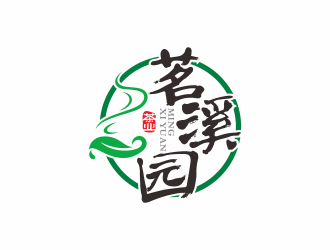 何嘉健的茗溪園茶葉店logo設(shè)計