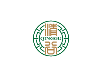 周金進的清谷芝麻粉印章字體logo設計