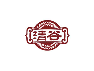 鐘炬的清谷芝麻粉印章字體logo設計