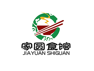 秦曉東的家圓食館logo設(shè)計(jì)