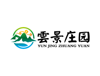 周金進的雲(yún)景莊園印章標志logo設(shè)計