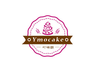 朱紅娟的吖咪歐YMOCAKE蛋糕logo設(shè)計