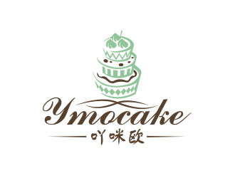 朱紅娟的吖咪歐YMOCAKE蛋糕logo設(shè)計