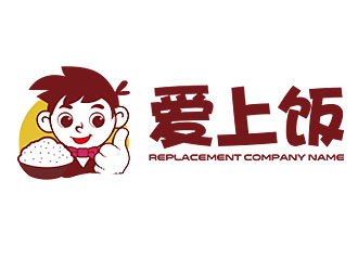 鐘炬的愛上飯logo設計