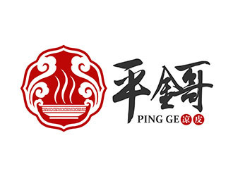 潘樂的平鎶快餐人物卡通logo設(shè)計