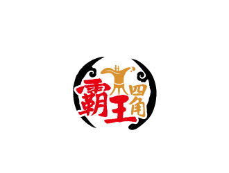 周金進(jìn)的霸王四角白酒logologo設(shè)計